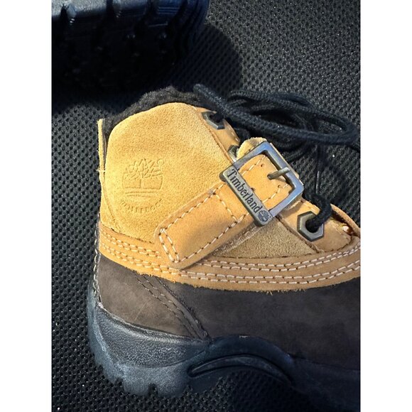 Timberland Toddler Brown Tan Leather Ankle Boots Shoes 5 - Picture 5 of 8
